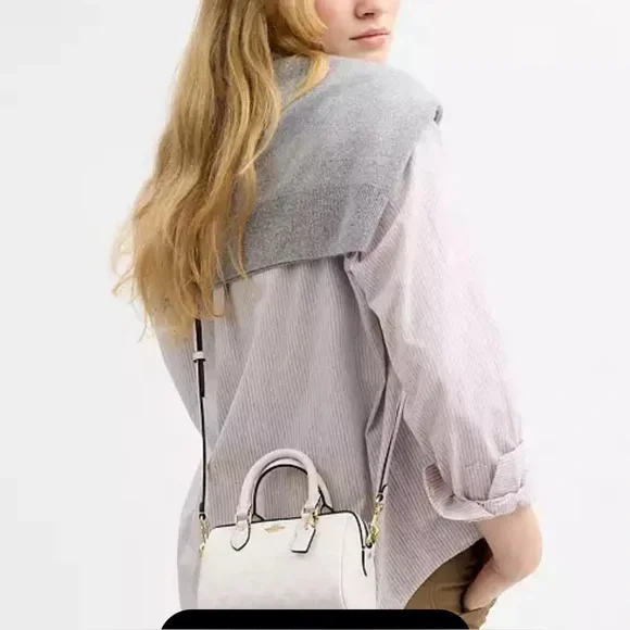 💰SOLD - CW329 - Coach Mini Rowan Crossbody Bag in Signature Canvas - Picture 13 of 13